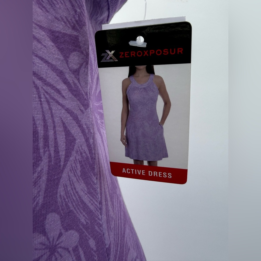 Zeroxposur Women's Soft Stretch Racerback Active Dress Hydrangea - Size M - Picture 7 of 13